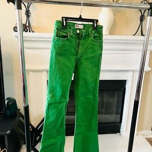 Zara green  denim Jeans